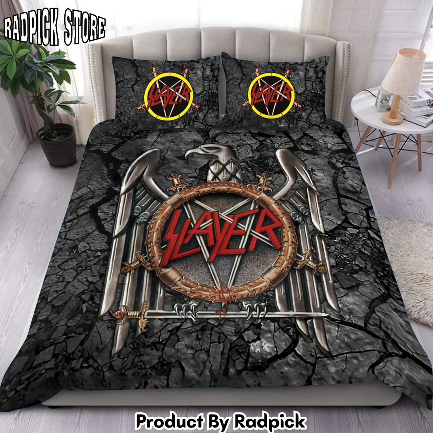 Radpick slayer wall all over printed bedding set q060605 rp3272280